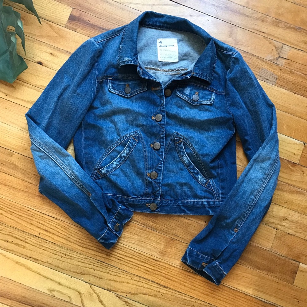 J Crew Cropped Jean Denim Jacket